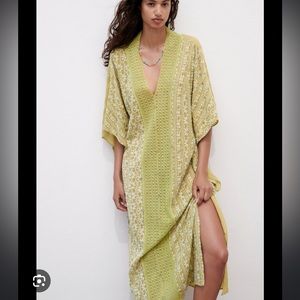 ZARA EMBROIDERED KAFTAN DRESS